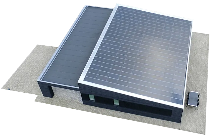 Detail integrované fotovoltaické střechy Solar Baron